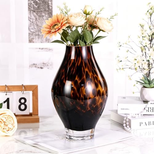 KAMMAK Glass Vase,Colored Hand Blown Decorative Vase - Image 3