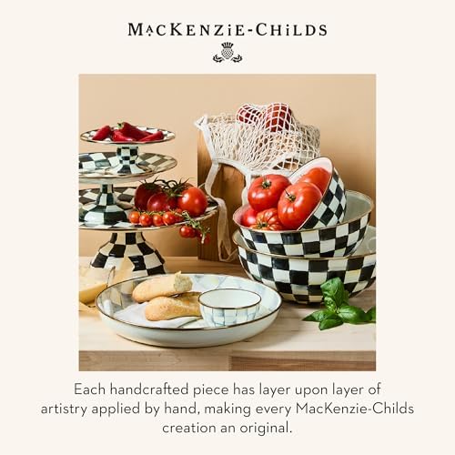MACKENZIE-CHILDS Everyday Bowl, Large, Black-and-White Courtly Check - Image 6