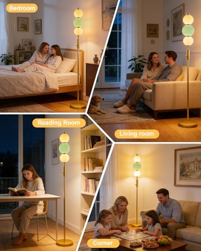 Lightdot Globe Floor Lamp with 3 Color Temperatures LED Bulbs Included,63in - Image 2