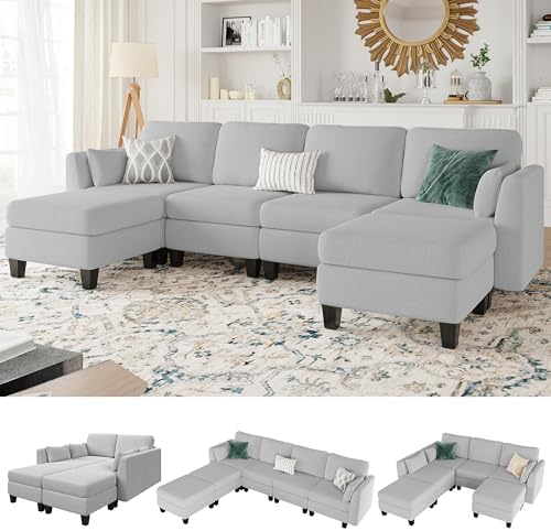 Modular Sectional Sofa 6 Seaters Modular Sleeper Sofa Couch by Unknown