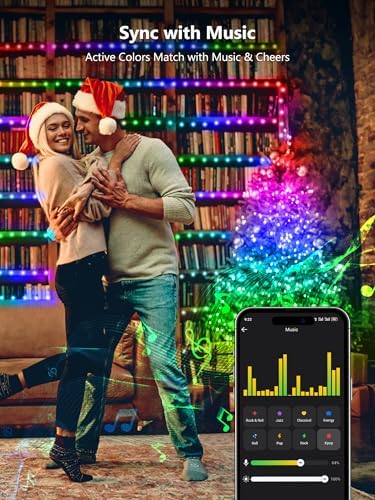 BrizLabs Smart RGB Fairy Lights, 66 ft 200 LED Alexa/Google Home Compatible - Image 7
