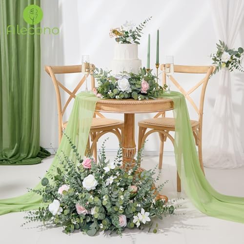 Alecono 300pcs Mixed Eucalyptus Leaves Stems Bulk, 4 Kinds Artificial Greenery Stems Faux Sliver Dollar Fake Greenery for Centerpieces Wedding DIY Bouquets Floral Arrangement Party Decor - Image 4