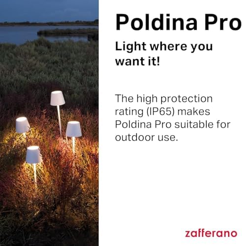 Zafferano, Poldina Pro, Rechargeable Cordless Lamp, Orange - Image 4