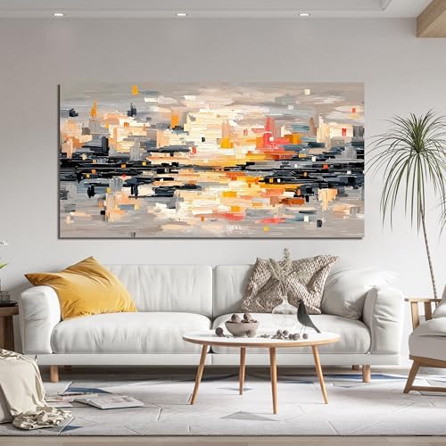 Abstract Wall Art Decor Large Wall Art for Living Room Abstract Canvas Art Wall Decor Modern Colorful Wall Art Prints Canvas Wall Art Pictures Artwork for Walls Bedroom Office Decor 24" X 48" - Image 5