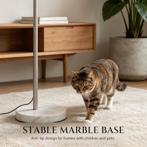 Modern Arc Floor Lamp Adjustable Wood Standing Lamp for Living Room - Image 7