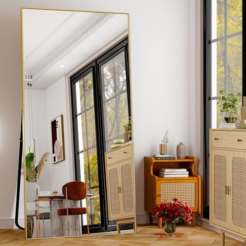 GLSLAND 76"x34" Full Length Mirror Large Rectangle Full Body Mirror, Gold - Image 2