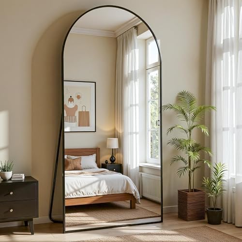 Floor Mirror, 76"x34" Oversized Full Length Mirror with Stand,Black - Image 3