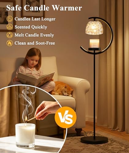 seenlast Candle Warmer Floor Lamp with Timer and Dimmer - Image 2