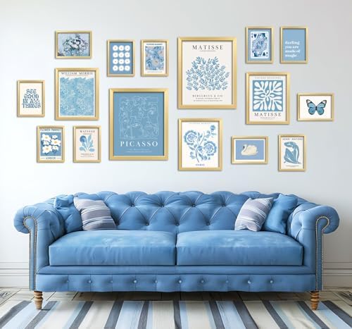 ANERZA 16 PCS Blue Wall Art Decor, Matisse Gallery Wall Prints for Bedroom, Light blue posters for Room Aesthetic, Collage Kit Pictures for Living Room, Teen Girls Dorm Home Artwork - Image 6