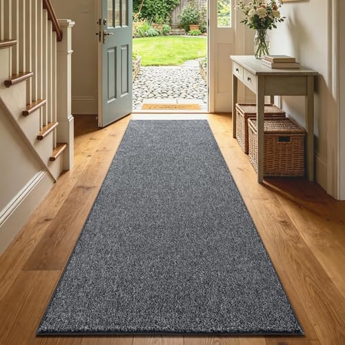 2x8 Black/White Runner Rug Washable Non-Slip for Kitchen Hallway Bathroom - Image 2