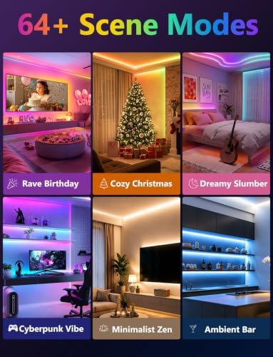 MFWW 130ft RGB+IC LED Strip Lights, LED Lights for Bedroom, Smart Control - Image 5