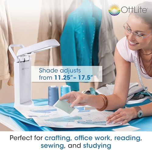 OttLite 13-Watt Folding CFL Task Lamp with Handle, White - Image 7