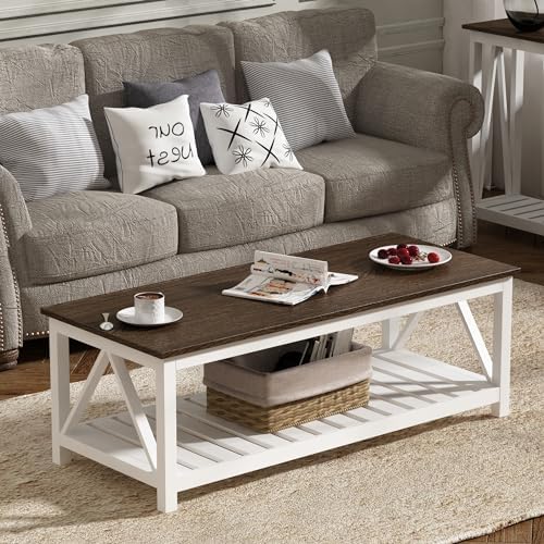 ChooChoo 47" Farmhouse Coffee Table with A-Frame Design for Living Room - Image 4
