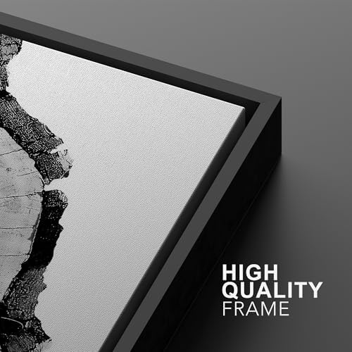 SIGNWIN Framed Wall Art Print Set Black & White Close Up Tree Ring Details Nature Wilderness Photography Modern Art Multicolor for Living Room, Bedroom, Office - 24"" x36 x2 Black - Image 5