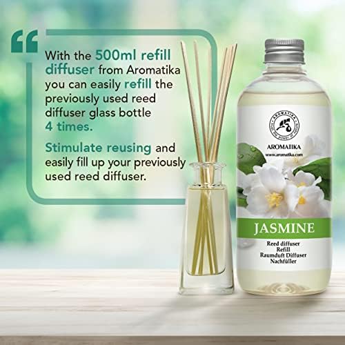 Jasmine Reed Diffuser Refill - 4x17 Fl Oz - Scented Reed Diffuser Refill - Home Fragrance - Air Freshener - Room Freshener - Floral & Long Lasting Scent - Aromatherapy - Image 4