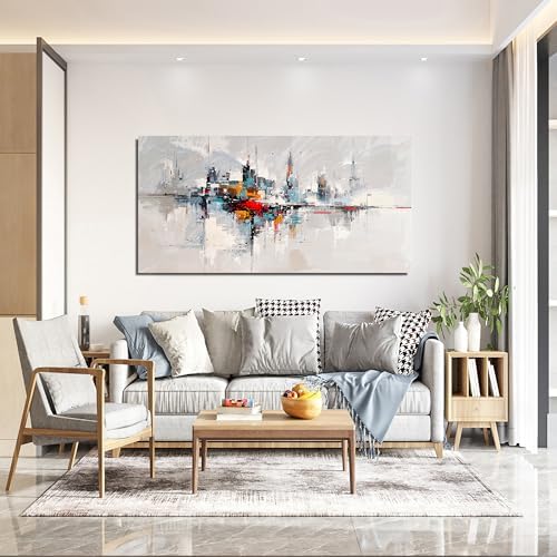 Abstract Wall Art Decor Wall Art Pictures for Living Room Abstract Canvas Art Wall Decor Modern Colorful Wall Art Prints Contemporary City Wall Art Decorations Bedroom Office Home Decor Aesthetic 20" X 40" - Image 2