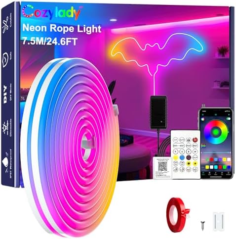 Cozylady RGB Neon Light LED Rope Light (25Ft) by CozyladyInc