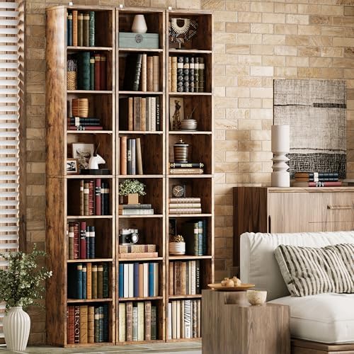IRONCK Tall Narrow Bookshelf 8 Tiers, Compact Corner Bookcase, Floor Standing Display Storage Shelves 71 in Tall, Easy to Match for Living Room, Office, Study, Bedroom - Image 6