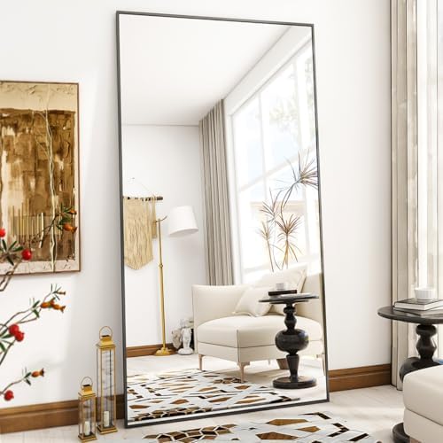 VooBang Large Full Length Mirror 78" x 35" - Shatterproof Black by VooBang