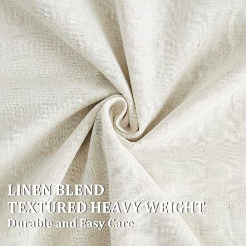 Vision Home Natural Pinch Pleated Full Blackout Curtains Linen Blended Room Darkening Window Curtains 120 inch for Living Room Bedroom Thermal Insulated Pinch Pleat Drapes with Hooks 10ft 40"Wx120"Lx2 - Image 6