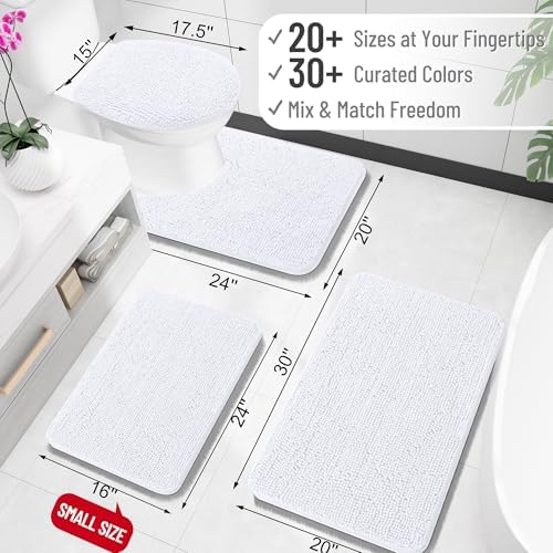 OLANLY Toilet Rugs U-Shaped 24x20, Soft Absorbent Chenille Contour Rugs - Image 2