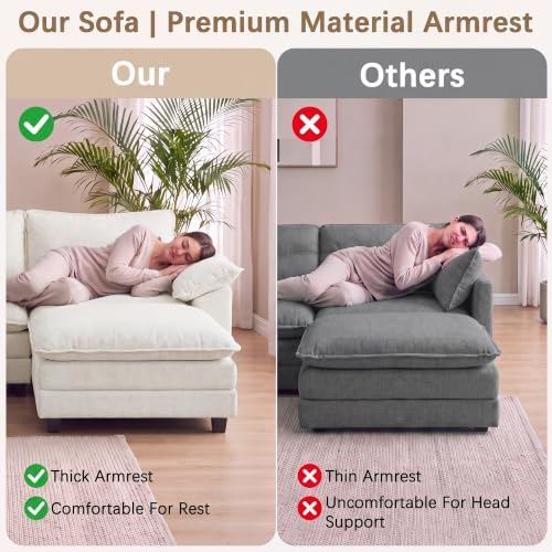 Homall 118.9" L Shaped Cloud Couch, Modular Sectional Sofa for Living Room - Image 6