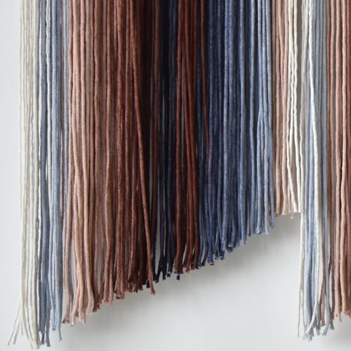 Macrame Wall Hanging Dip Dyed Large Yarn Wall Art Boho Home Decor 57"W*35"L - Image 7