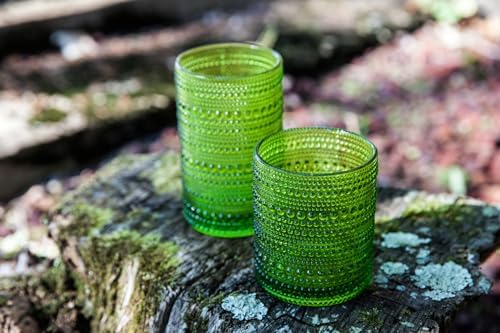 FORTESSA Jupiter Beaded Hobnail Glass Vintage Themed Drinkware Set, 10 Ounce Double Old Fashioned Glass (Set of 6), Dishwasher-Safe, Sage Green - Image 2