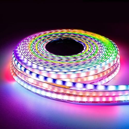 160LEDs/m 3.2FT WS2812B WS2812 LED Strip,10mm Width Individually Addressable Dream Color Flexible Smart Light Tape for Bedroom,Kitchen,Stage,TV Backlight,DC5V by Xnbada