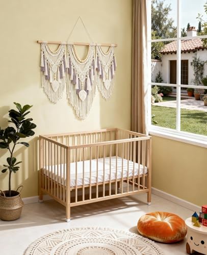 Tempospark Macrame Wall Hanging, 43"x32" Boho Wall Tapestry, Large Wall Art for Bedroom, Living Room, Dining Room, Nursery, Gallery, Office (Leaf&Bead) - Image 4