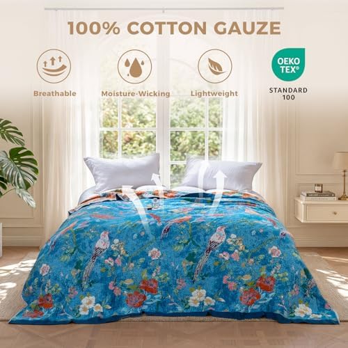 LUTBM Boho Throw Blanket for Bed 60"x80", All Season Cotton Couch Blankets - Image 2
