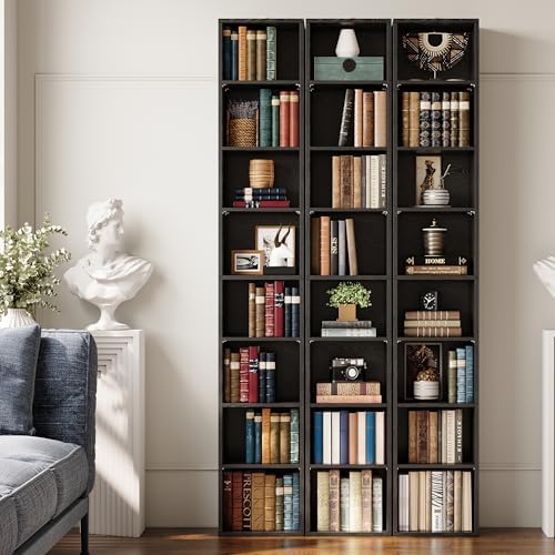 IRONCK Tall Narrow Bookshelf 8 Tiers, Compact Corner Bookcase, Floor Standing Display Storage Shelves 71 in Tall, Easy to Match for Living Room, Office, Study, Bedroom - Image 3