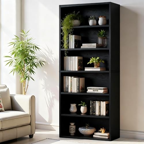 Sweetcrispy 6 Shelf Bookcase Open Display Bookshelf Storage Organizer - Image 2