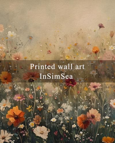 InSimSea Framed Canvas Wall Art, Vintage Flower Wildflower Prints Wall Decor for Living Room, Small Retro Landscape Painting Farmhouse Decorations for Bedroom Bathroom Shelf Gift, 8x10inch - Image 7