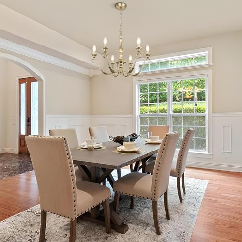 23.62'' Antique Silver Chandelier, 6-Light Farmhouse Chandeliers - Image 6