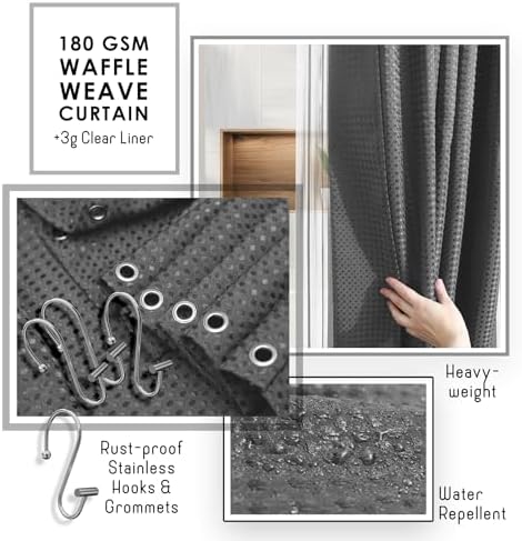 Clara Clark Bathroom Set, Shower Curtain Set, Bathroom Accessory Set - Image 4