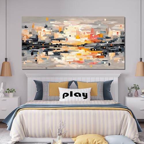Abstract Wall Art Decor Large Wall Art for Living Room Abstract Canvas Art Wall Decor Modern Colorful Wall Art Prints Canvas Wall Art Pictures Artwork for Walls Bedroom Office Decor 29" X 58" - Image 6
