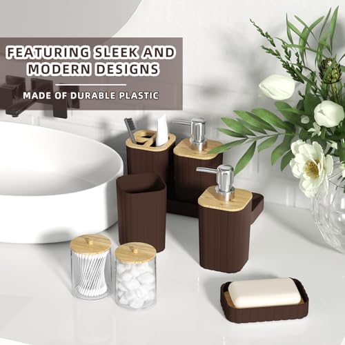 XLHOMO Bathroom Set - 25PC Brown Bathroom Set with Shower Curtain and Rugs - Image 4