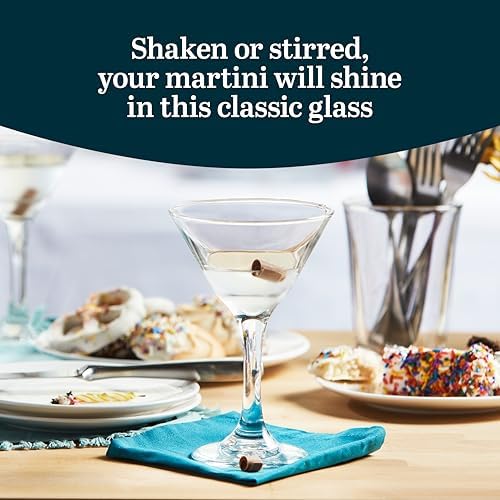 Libbey Martini Glasses Set of 12, Modern and Clear Stemmed Cocktail Glasses, Dishwasher Safe Martini Glass Set for Classic Martinis, Cosmopolitans - Image 2
