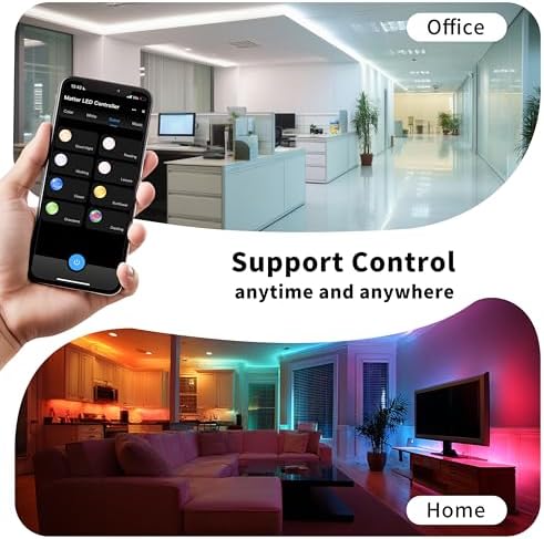 PAUTIX Matter WiFi LED Controller Kit ML5 Compatible with Tuya APP/Homekit/Smart Life/Alexa/Google Home/Siri, DC12-48V Dimmable with RF Remote for Single Color/CCT/RGB/RGBW/RGBCCT LED Strip Lights - Image 6