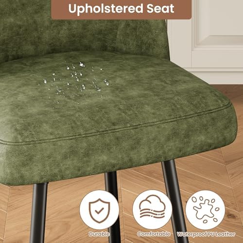 Garvee 26'' Bar Stools Set of 4, Counter Stools with Back & Thick Cushion - Image 4