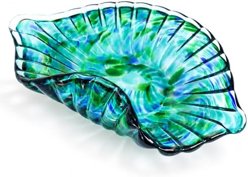 Hand Blown Glass Bowl Decorative Dish Fruit Bowl Home Decor by Unknown
