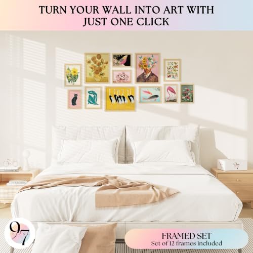 97 Decor Eclectic Wall Art Set, 12 Pcs Maximalist Posters, Unframed - Image 3