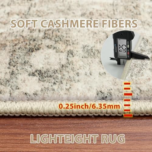 9x12 Area Rugs for Living Room Washable Bedroom Dining Room Beige Brown - Image 5