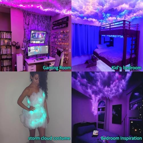 Cloud LED Lights for Ceiling. 3D Thunder Clouds RGB Light with Music Sync - Image 5