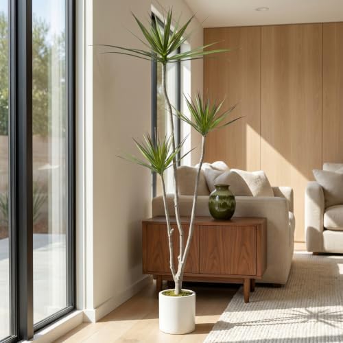 5.2FT Artificial Dracaena Marginata Tree for Indoor Outdoor Decor - Image 3