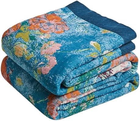 LUTBM Boho Throw Blanket for Couch 50"x60", Cotton Decorative Bed Throw by LUTBMFindYourFreeSpiritatHome