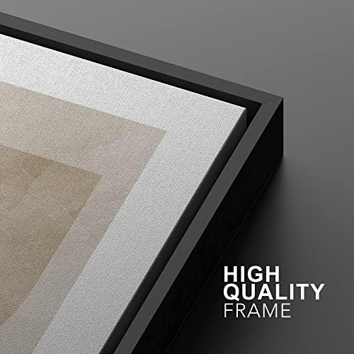 SIGNWIN Framed Canvas Print Wall Art Set Forest Flower Pastel Watercolor Polygons Abstract Nature Illustrations Modern Art Decorative Contemporary for Living Room, Bedroom, Office - 24"" x36 x2 Black - Image 4