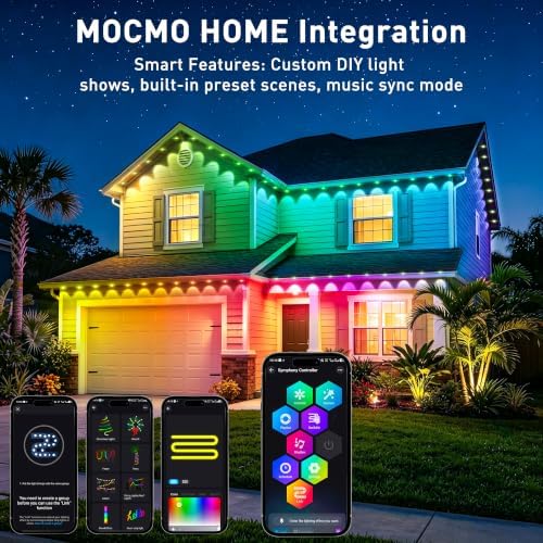 600FT Permanent Outdoor Lights RGB+IC, Chasing Effect Eave LED Lighting - Image 3