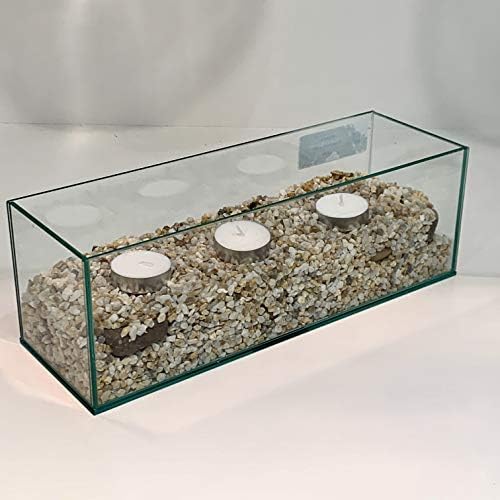 WGV Rectangle Plate Vase, Length 12", Width 4", Height 4", Glass Container, Floral Dispaly, Candy Holder, Planter Terrarium for Wedding Party Event, Home Office Décor, Clear, 1 Piece - Image 3